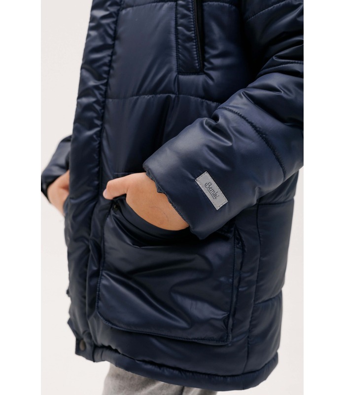 Детская зимняя куртка КТ309 (800) - синяя зимняя куртка для мальчика от МамаТато