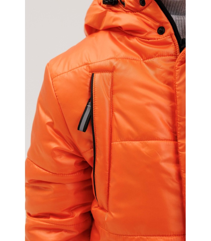 Детская зимняя куртка КТ309 (D00) - оранжевая зимняя куртка для мальчика от МамаТато