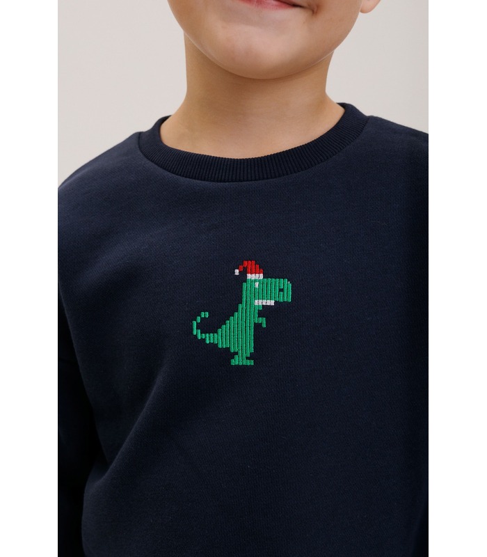 Детский джемпер ДЖ350 (806) - детский новогодний джемпер с вышитым драконом от МамаТато