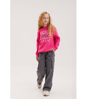 Дитячі котонові штани ШР810 (X00) ➤ сірі котонові дитячі штани для дівчаток від МамаТато