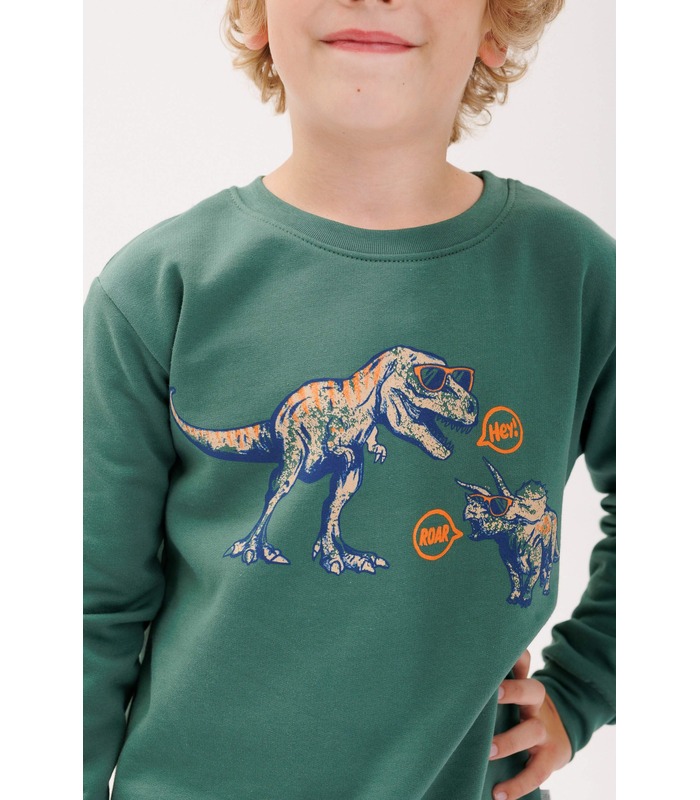 Дитяча байкова піжама ПЖ55 (6Z5) - тепла дитяча піжама з динозаврами від МамаТато