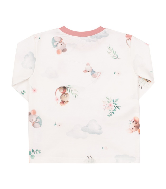 Дитяча байкова піжама ПЖ55 (221) - тепла дитяча піжама з мишками від МамаТато