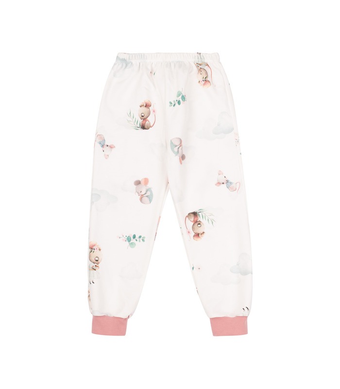 Детская байковая пижама ПЖ55 (221) - зимняя детская пижама с мышками от МамаТато