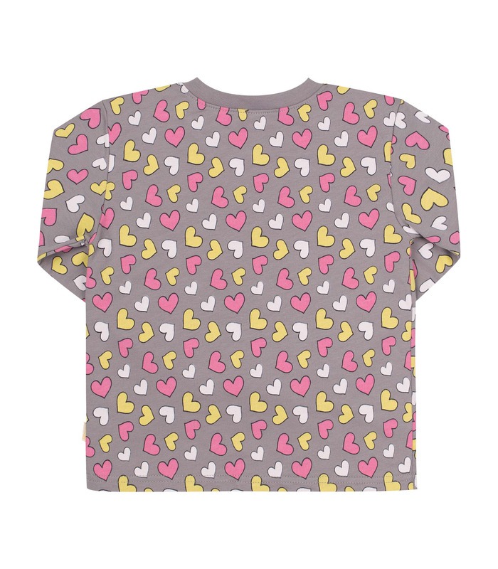 Детская байковая пижама ПЖ55 (XX1) - зимняя байковая детская пижама с сердечками от МамаТато