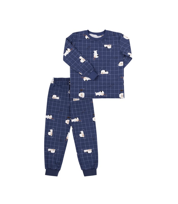 Детская байковая пижама ПЖ55 (883) - зимняя байковая детская пижама мальчику от МамаТато