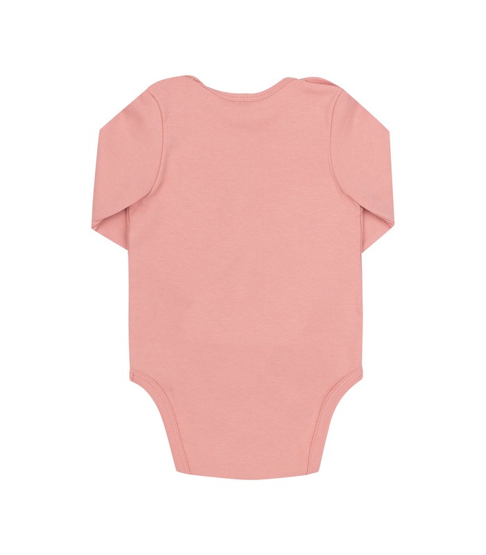 Дитяче боді БД200 (33F) - рожевий дитячий бодік з написом від МамаТато