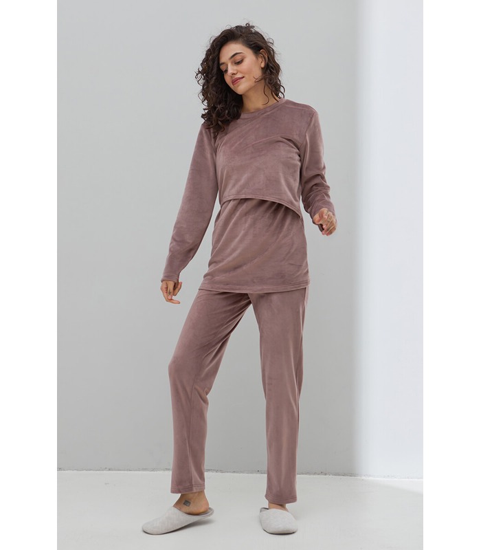 Теплая пижама для беременных Хюгге FR от Юла Мама в категории Пижамы для кормящих мам на МамаТато