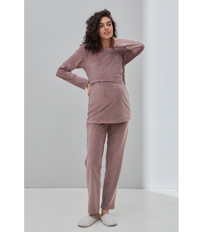 Тепла піжама для вагітних Хюгге FR від Юла Мама у категорії Піжами для годуючих мам на МамаТато