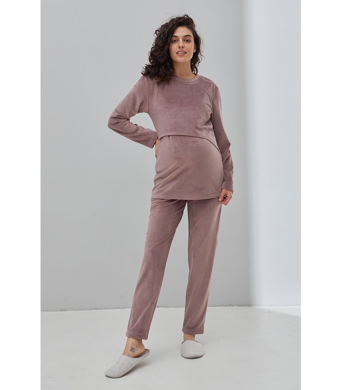 Тепла піжама для вагітних Хюгге FR від Юла Мама у категорії Піжами для годуючих мам на МамаТато