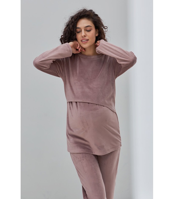 Теплая пижама для беременных Хюгге FR от Юла Мама в категории Пижамы для кормящих мам на МамаТато