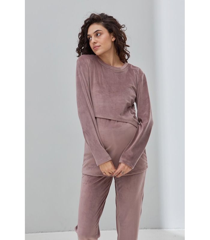 Теплая пижама для беременных Хюгге FR от Юла Мама в категории Пижамы для кормящих мам на МамаТато
