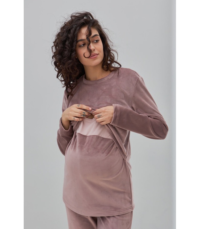 Тепла піжама для вагітних Хюгге FR від Юла Мама у категорії Піжами для годуючих мам на МамаТато