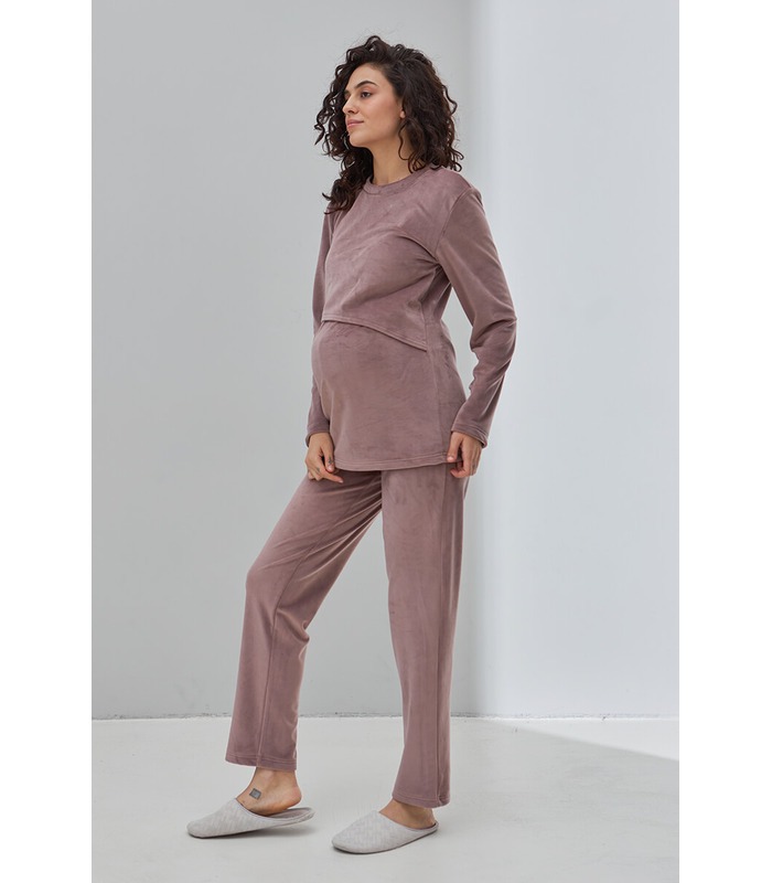 Теплая пижама для беременных Хюгге FR от Юла Мама в категории Пижамы для кормящих мам на МамаТато