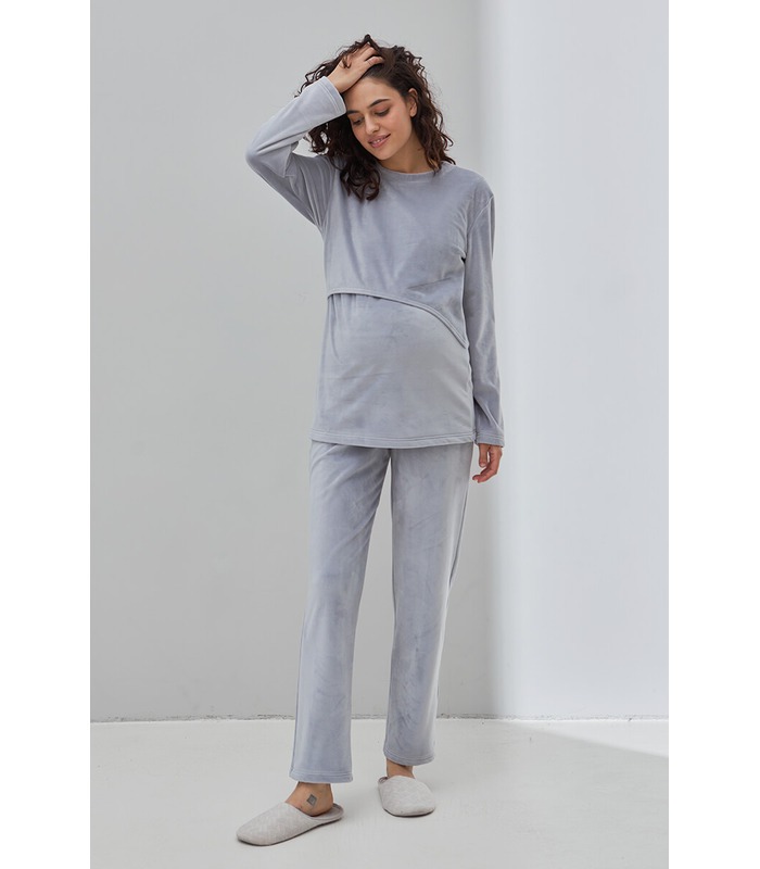 Тепла піжама для вагітних Хюгге GR від Юла Мама у категорії Піжами для годуючих мам на МамаТато