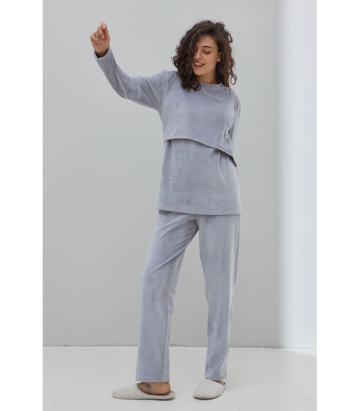 Теплая пижама для беременных Хюгге GR от Юла Мама в категории Пижамы для кормящих мам на МамаТато