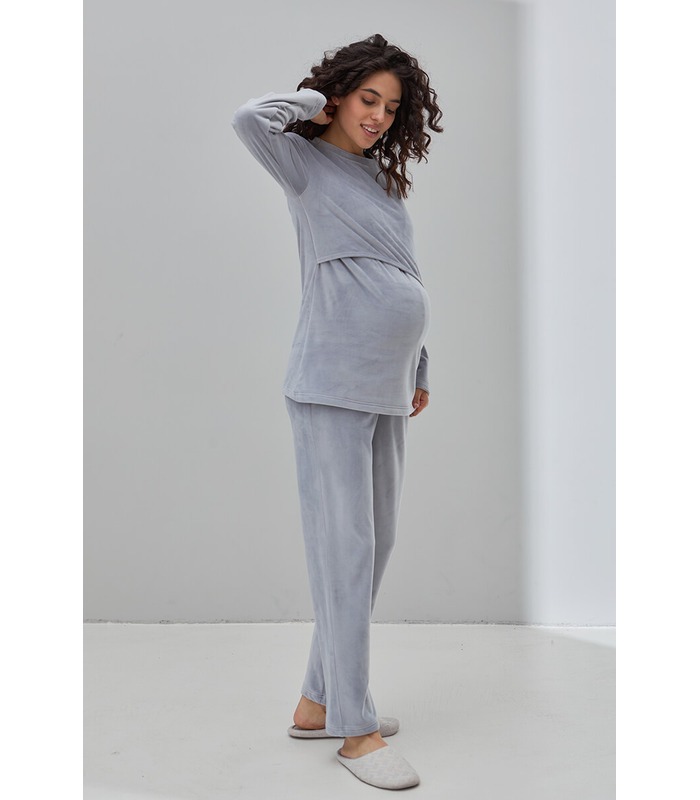 Теплая пижама для беременных Хюгге GR от Юла Мама в категории Пижамы для кормящих мам на МамаТато
