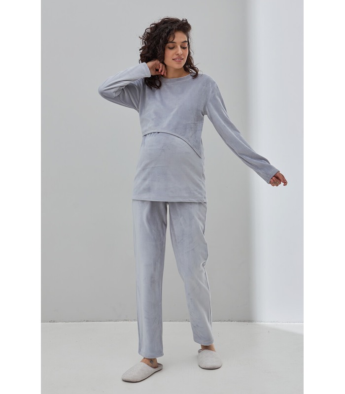 Теплая пижама для беременных Хюгге GR от Юла Мама в категории Пижамы для кормящих мам на МамаТато