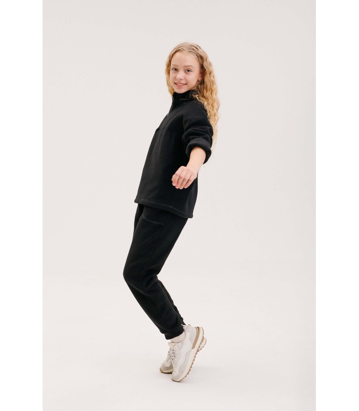 Дитячі штани ШР808 (Y00) - чорні флісові дитячі штани від МамаТато