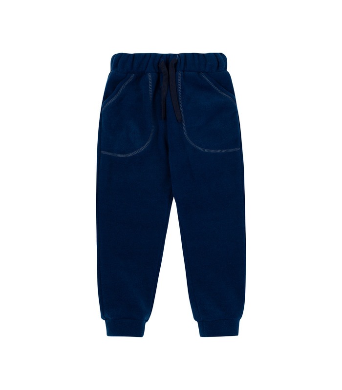 Детские штаны ШР808 (800) - синие детские штаны из флиса от МамаТато