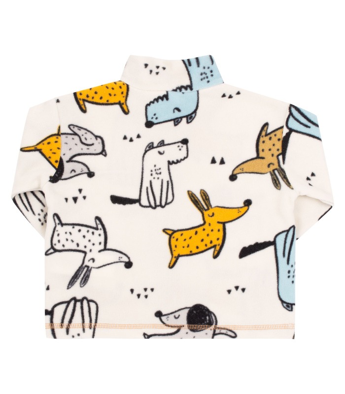 Детская кофта КФ226 (201) - молочная детская кофта из флиса с принтом от МамаТато