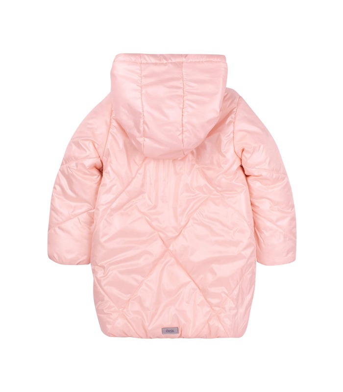 Дитяча зимова куртка КТ306 (300) - рожева дитяча куртка в ромби на зиму від МамаТато