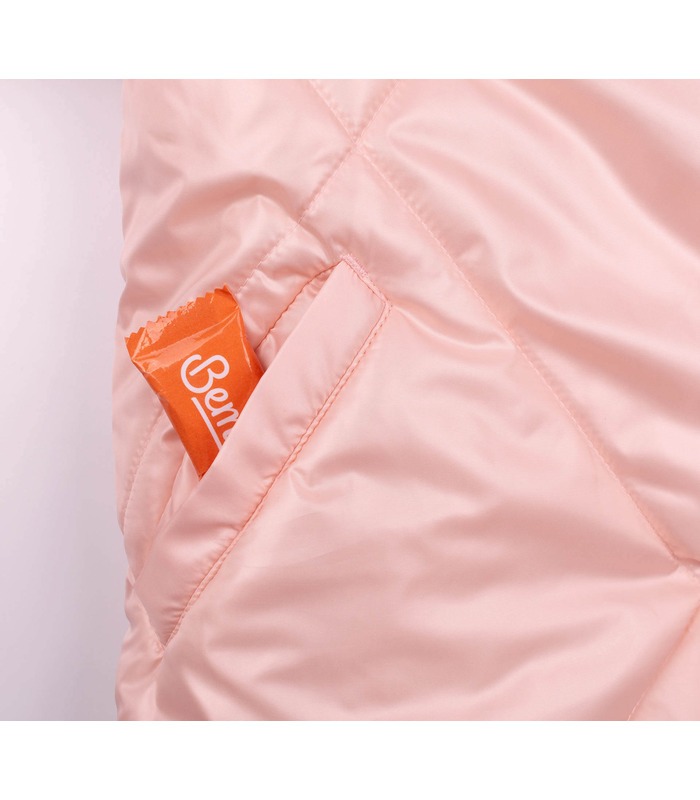 Дитяча зимова куртка КТ306 (300) - рожева дитяча куртка в ромби на зиму від МамаТато