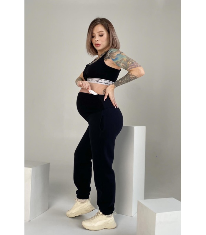 Штаны на флисе для беременных мод.2188 1435 - теплые штаны беременным от МамаТато