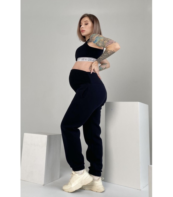 Штаны на флисе для беременных мод.2188 1435 - теплые штаны беременным от МамаТато