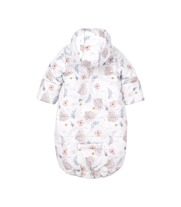 Зимний детский конверт КВ42 (W91) - детский конверт на зиму с цветочками от МамаТато