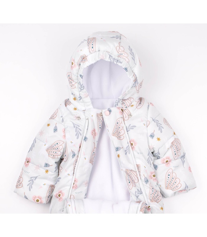 Зимний детский конверт КВ42 (W91) - детский конверт на зиму с цветочками от МамаТато