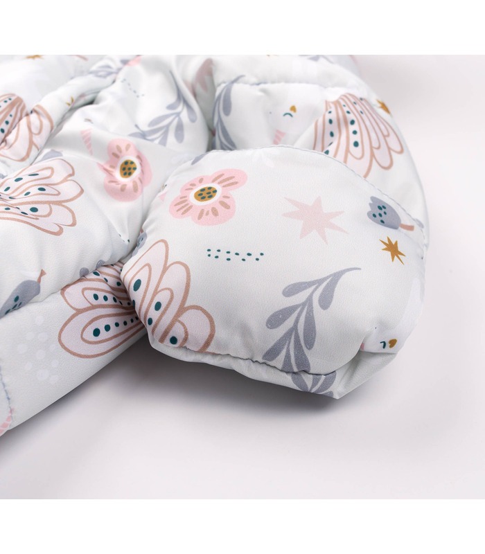 Зимний детский конверт КВ42 (W91) - детский конверт на зиму с цветочками от МамаТато