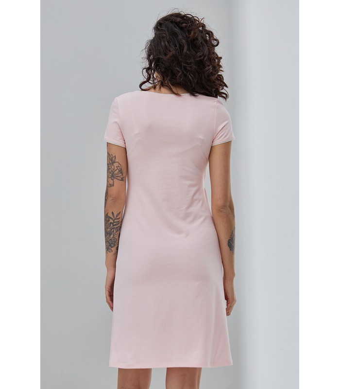 Нічна сорочка Маргарет RO - світло-рожева ночнушка для вагітних та годуючих від МамаТато