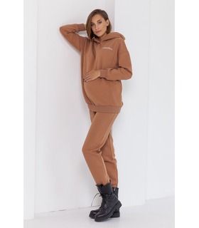 Теплий костюм Гледіс CA ➤ теплий коричневий костюм для вагітних і годуючих від МамаТато