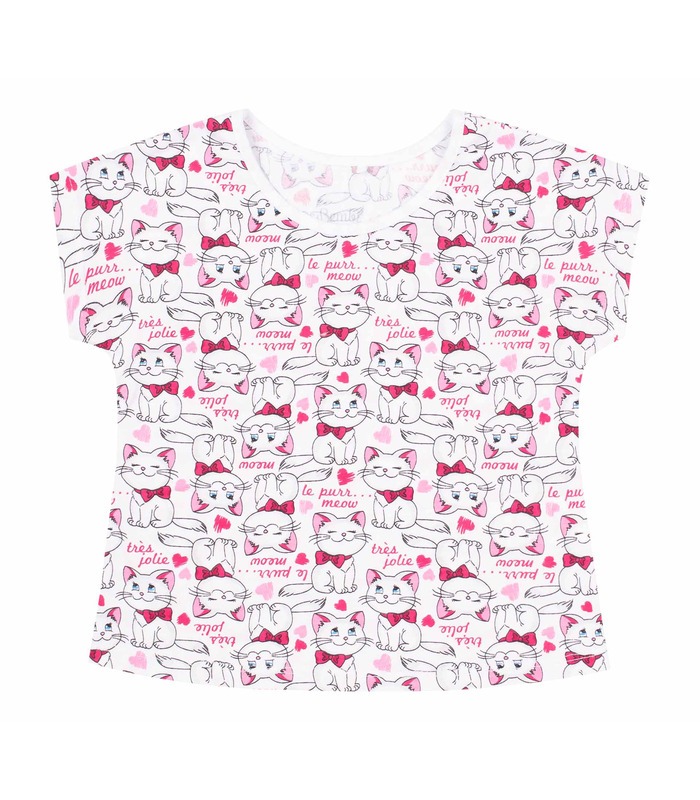 Детская пижама ПЖ50 (131) - летняя пижама с котятами для девочек от МамаТато