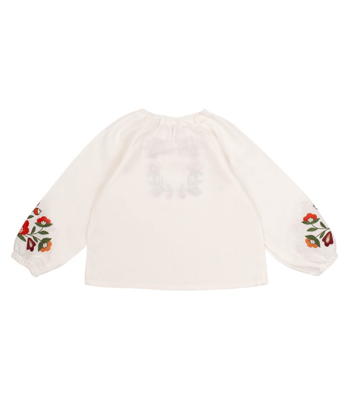 Вишиванка дитяча РБ172 (206) - лляна вишиванка для дівчинки від МамаТато