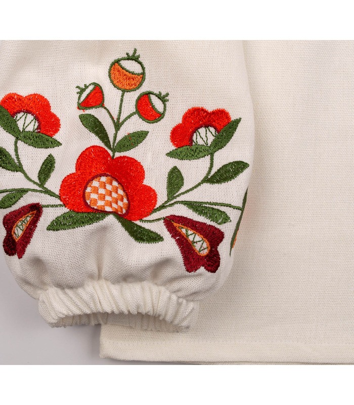 Вишиванка дитяча РБ172 (206) - лляна вишиванка для дівчинки від МамаТато