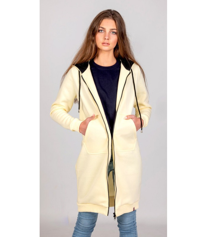 теплий жіночий кардиган з капюшоном