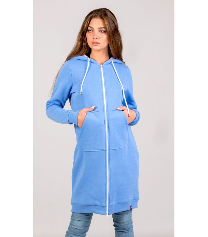 голубой женский кардиган