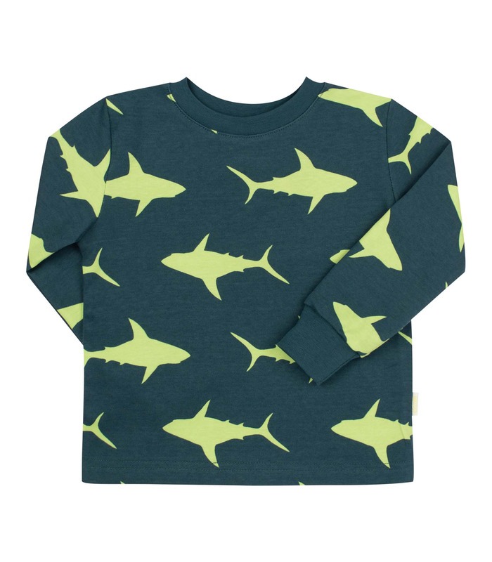 Дитяча піжама ПЖ53 (661) - зелена дитяча піжама з акулами від МамаТато