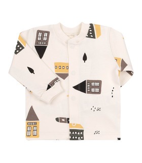 Рубашка детская РБ97 интерлок (BHF) - детская кофточка с домиками от МамаТато