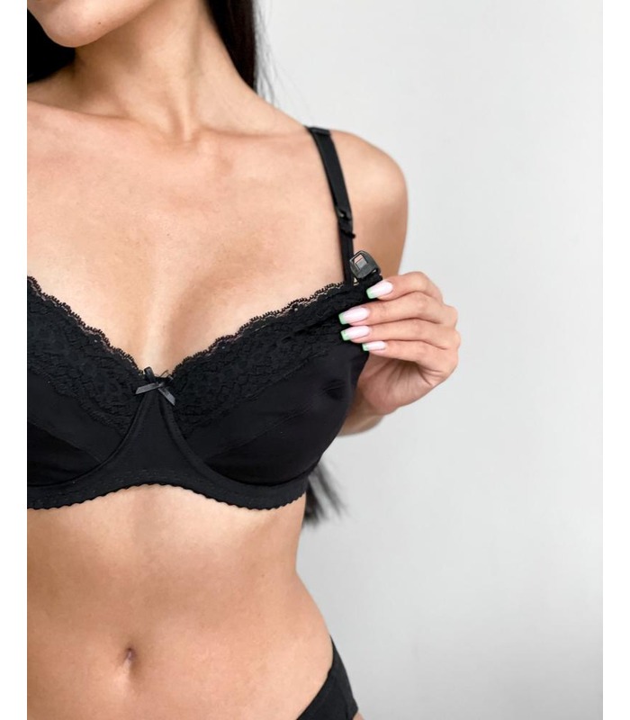 черный бюстгальтер для кормления