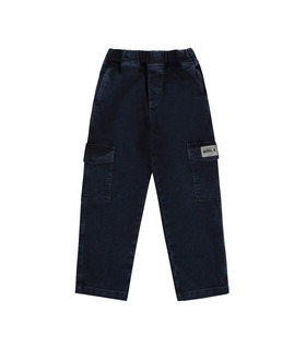 детские синие широкие джинсы