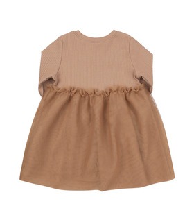 детское бежевое платье с фатином