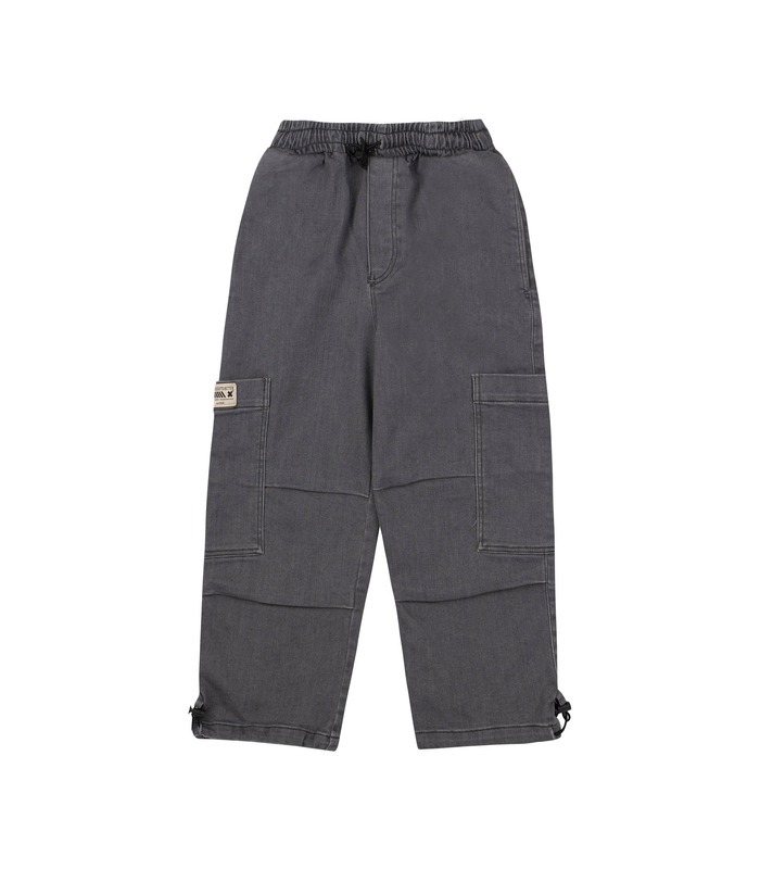Джинсы детские ШР832 (X00) - серые широкие детские джинсы с кулиской по краю от МамаТато