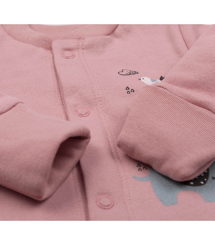 Дитячий комбінезон КБ122 байка(305) - рожевий байковий дитячий комбінезон від МамаТато