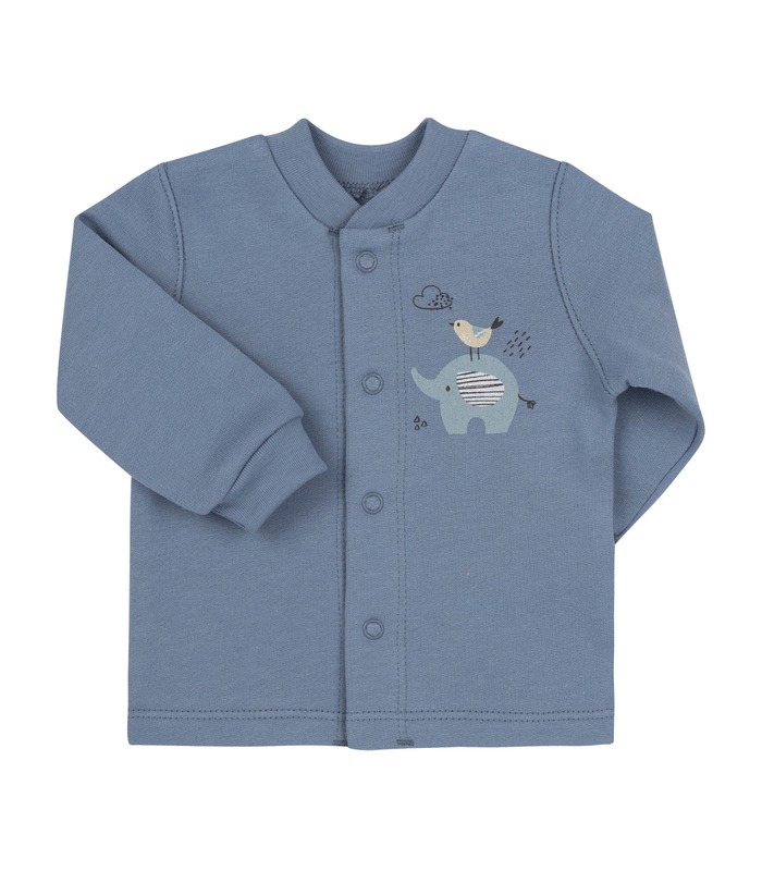 Детская рубашка РБ97 байка (405) - темно-голубая рубашечка из байки от МамаТато