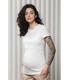 белая футболка с принтом для беременных