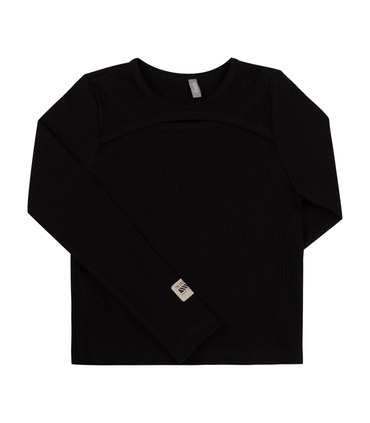 Детский джемпер ФТ13 (Y00) - детский черный джемер в рубчик от МамаТато