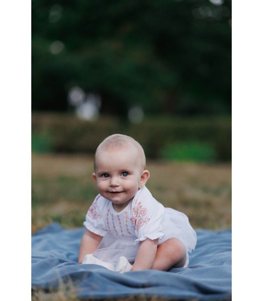 Дитяче боді БД218 - дитячий бодік дівчинці з фольклорним принтом від МамаТато