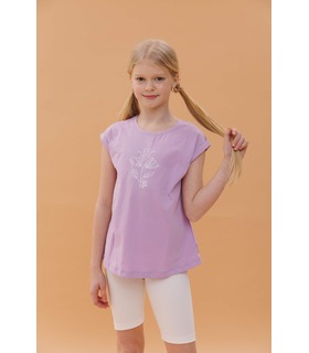 дитяча фіолетова футболка з принтом